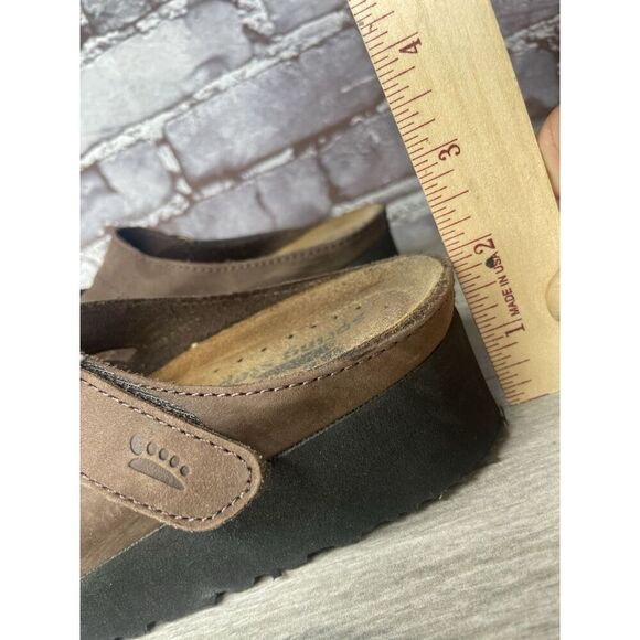 Spring Step Brown Suede Leather Cork Slide Wedge Sandals Women’s Sz 39EU/8.5M US - Picture 9 of 16